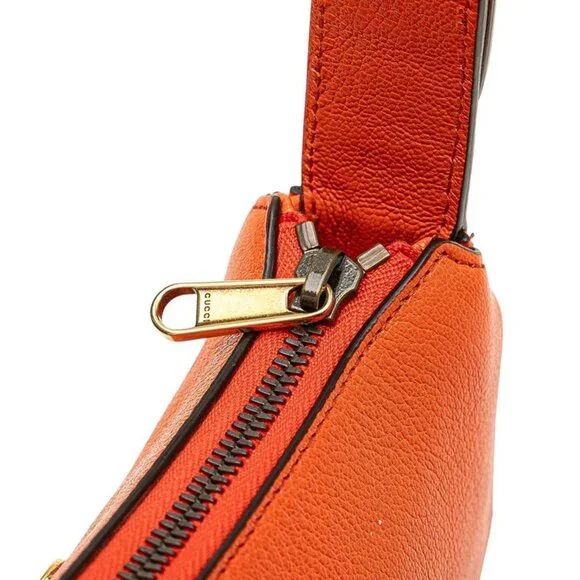 GUCCI Authentic Orange Leather GG Marmont Shoulder Bag - Picture 6 of 10